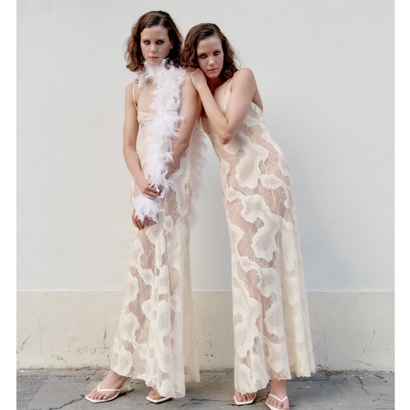 Zara LONG SLIP DRESS - Picture 6 of 16